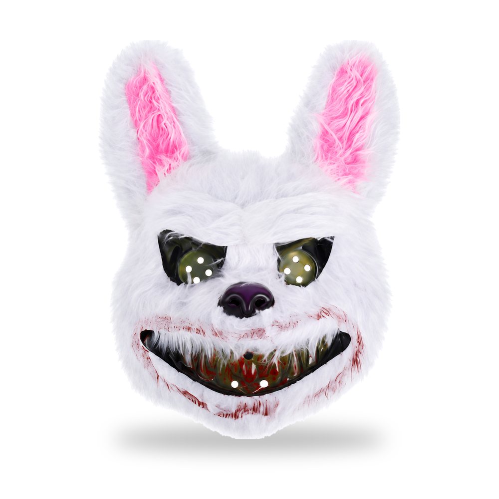 Máscara conejo terror peludo